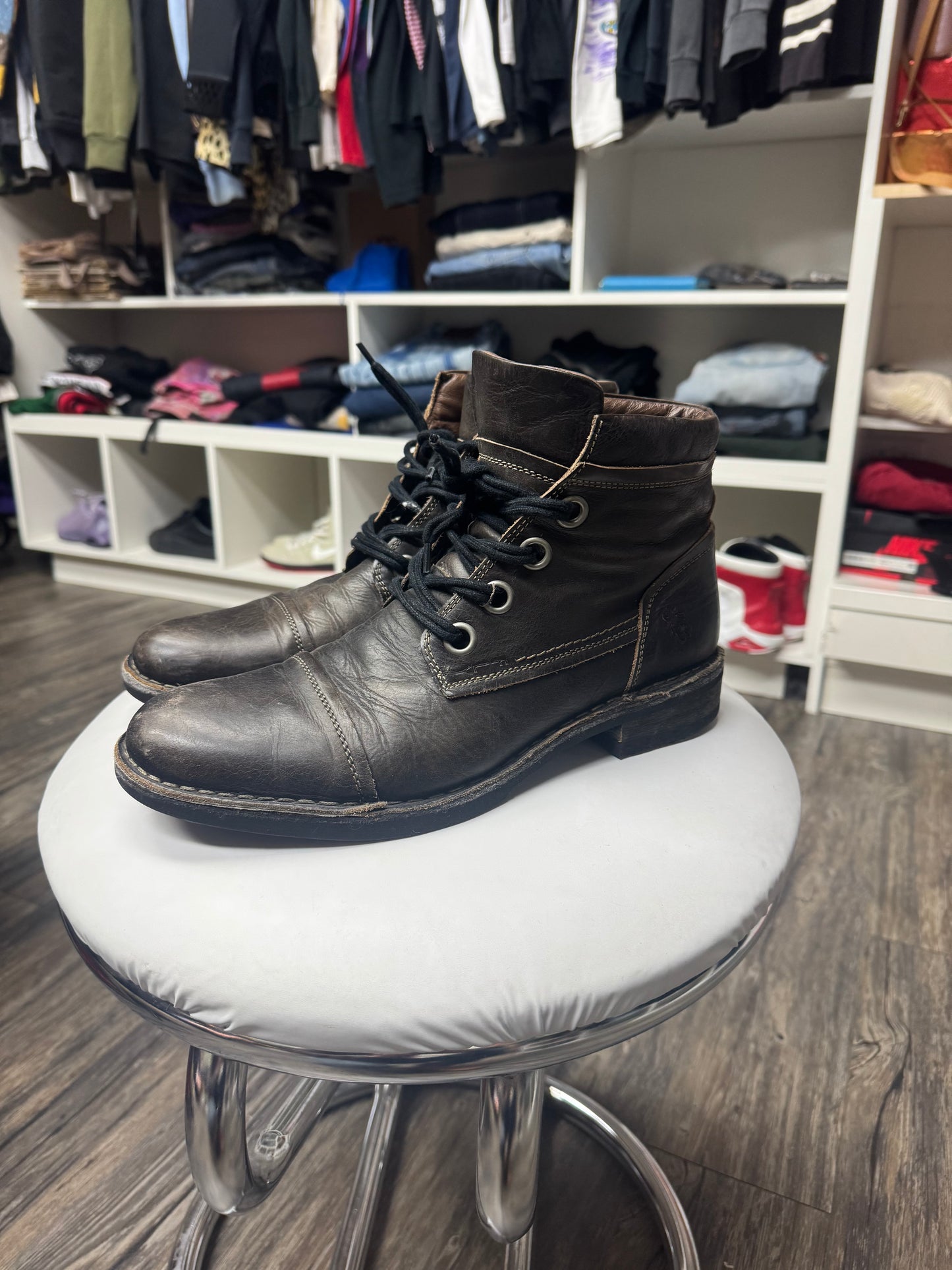LONDON FLY LEATHER BOOTS (10.5)