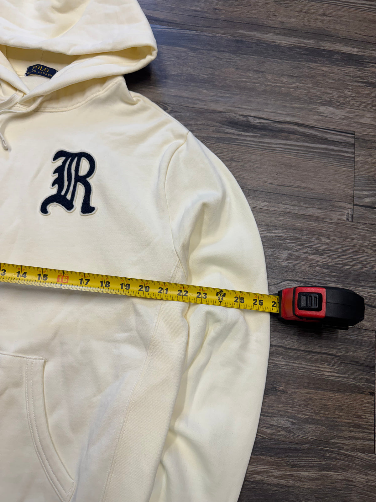 POLO RALPH LAUREN VARSITY LETTER LOGO HOODIE (L)
