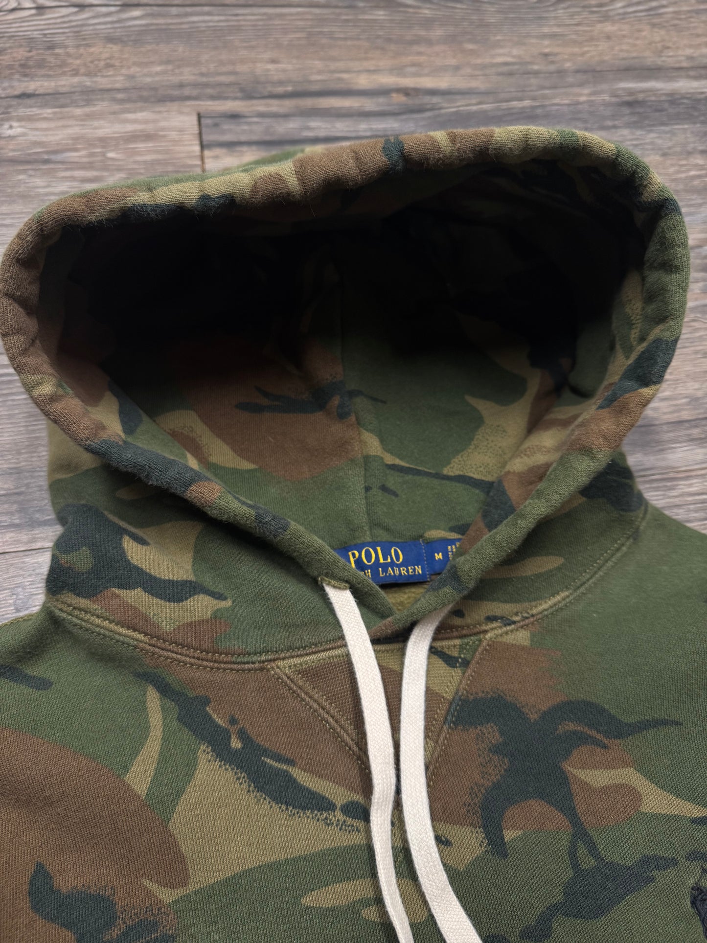 POLO RALPH LAUREN CAMO HOODIE (M)