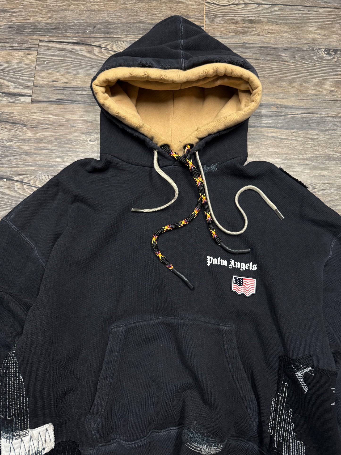 PALM ANGELS MERMAID DOUBLE HOODED SWEATSHIRT (M)