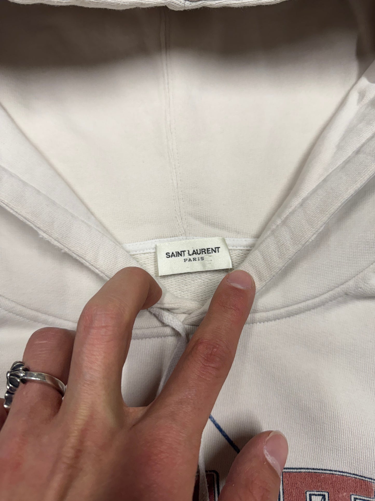 SAINT LAURENT ROBOT LOGO HOODIE (L)