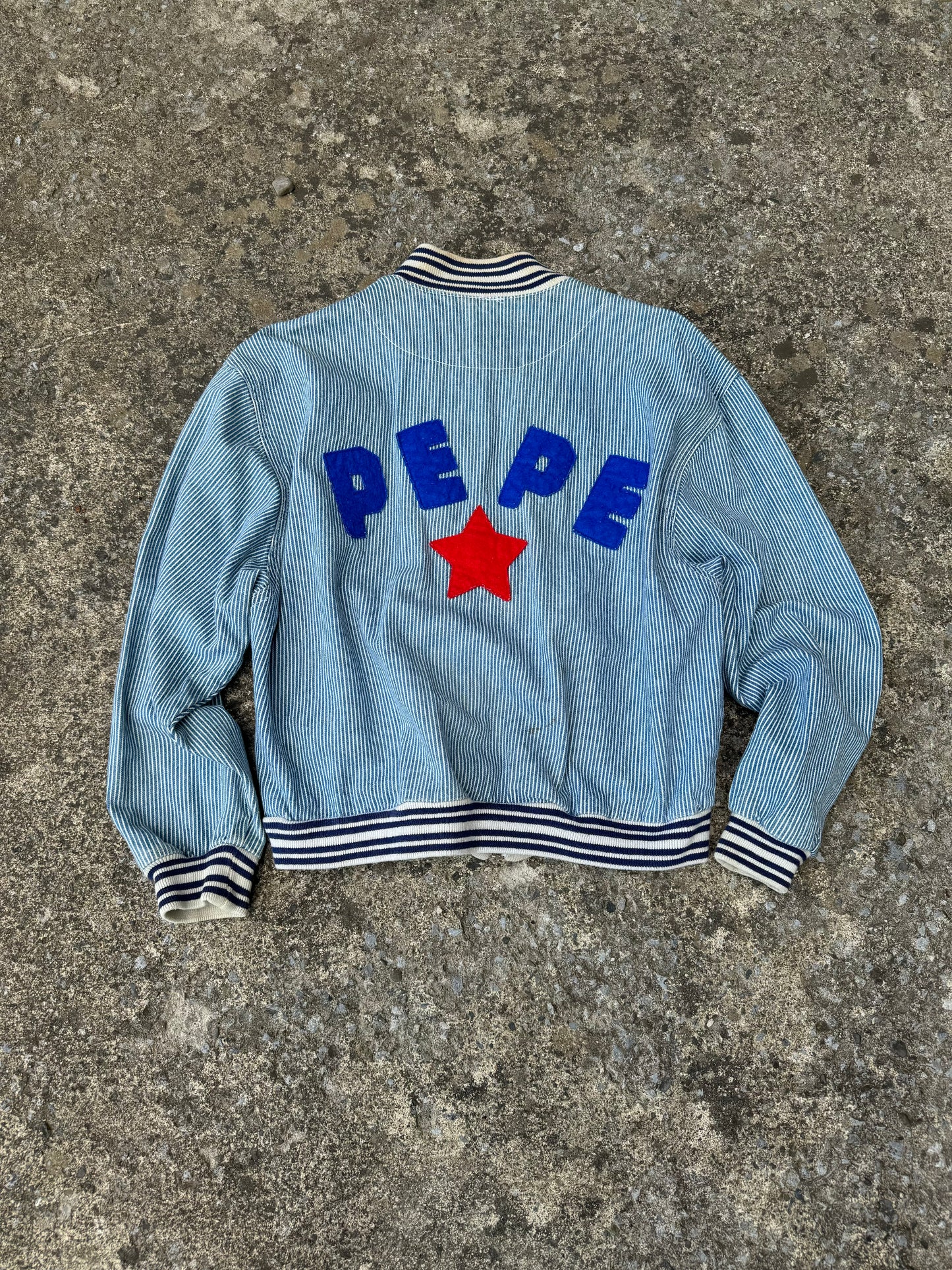 90s PEPE PATCHWORK JACKET (M) WMNS