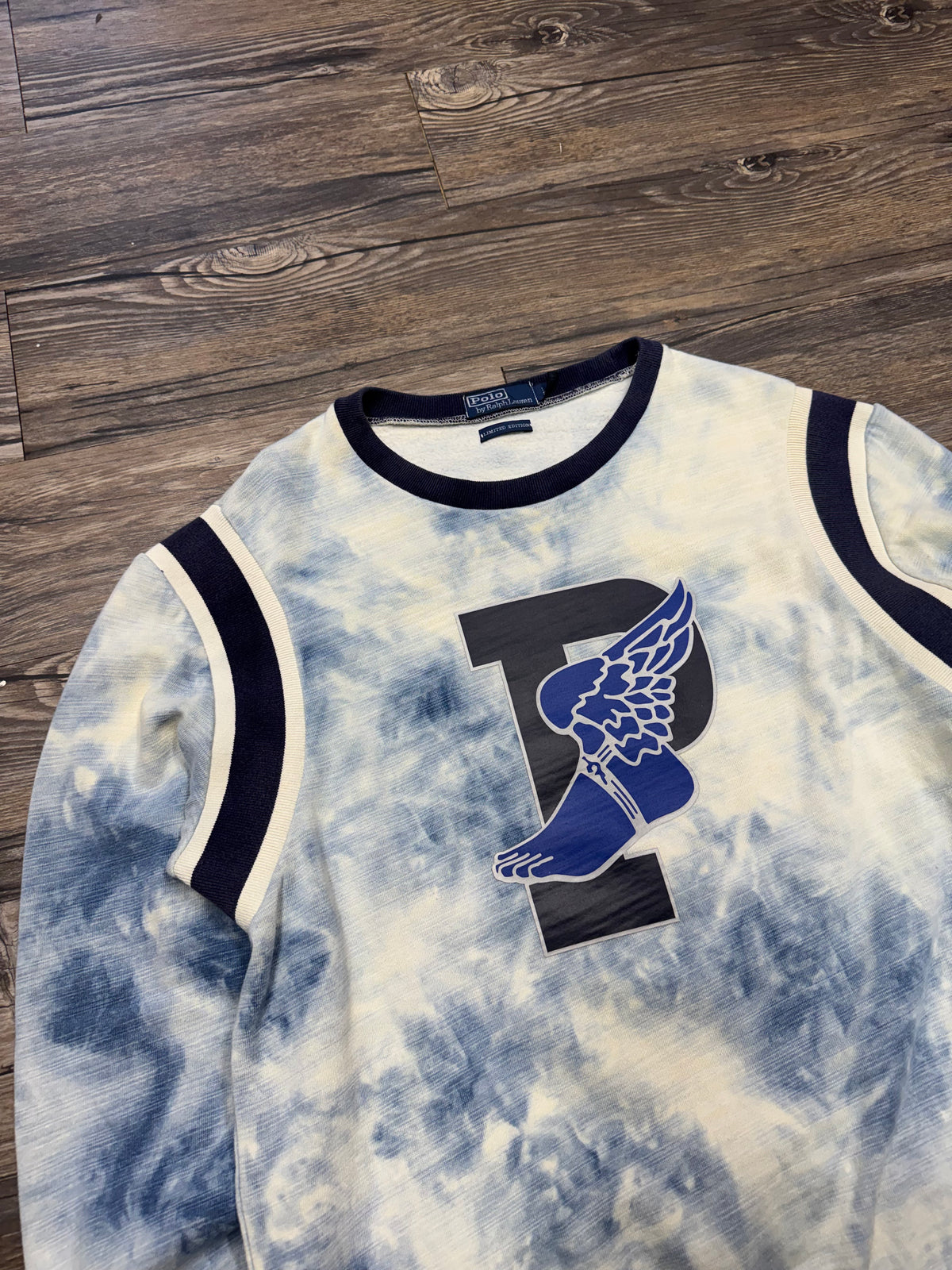 POLO RALPH LAUREN INDIGO STADIUM WING SWEATER (L)