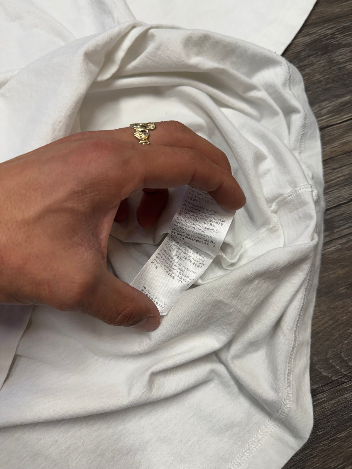 BALENCIAGA WHITE LOGO T-SHIRT (XS)