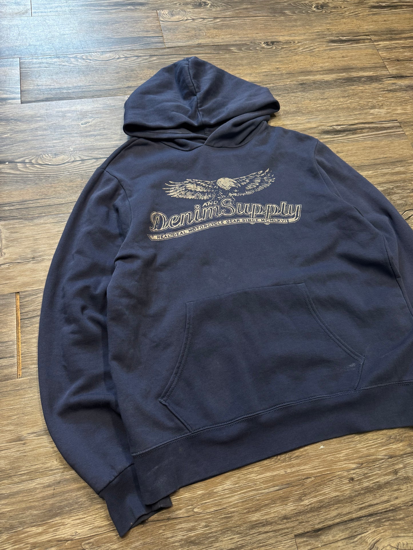 POLO RALPH LAUREN DENIM & SUPPLY AMERICAN GRAPHIC HOODIE (M)