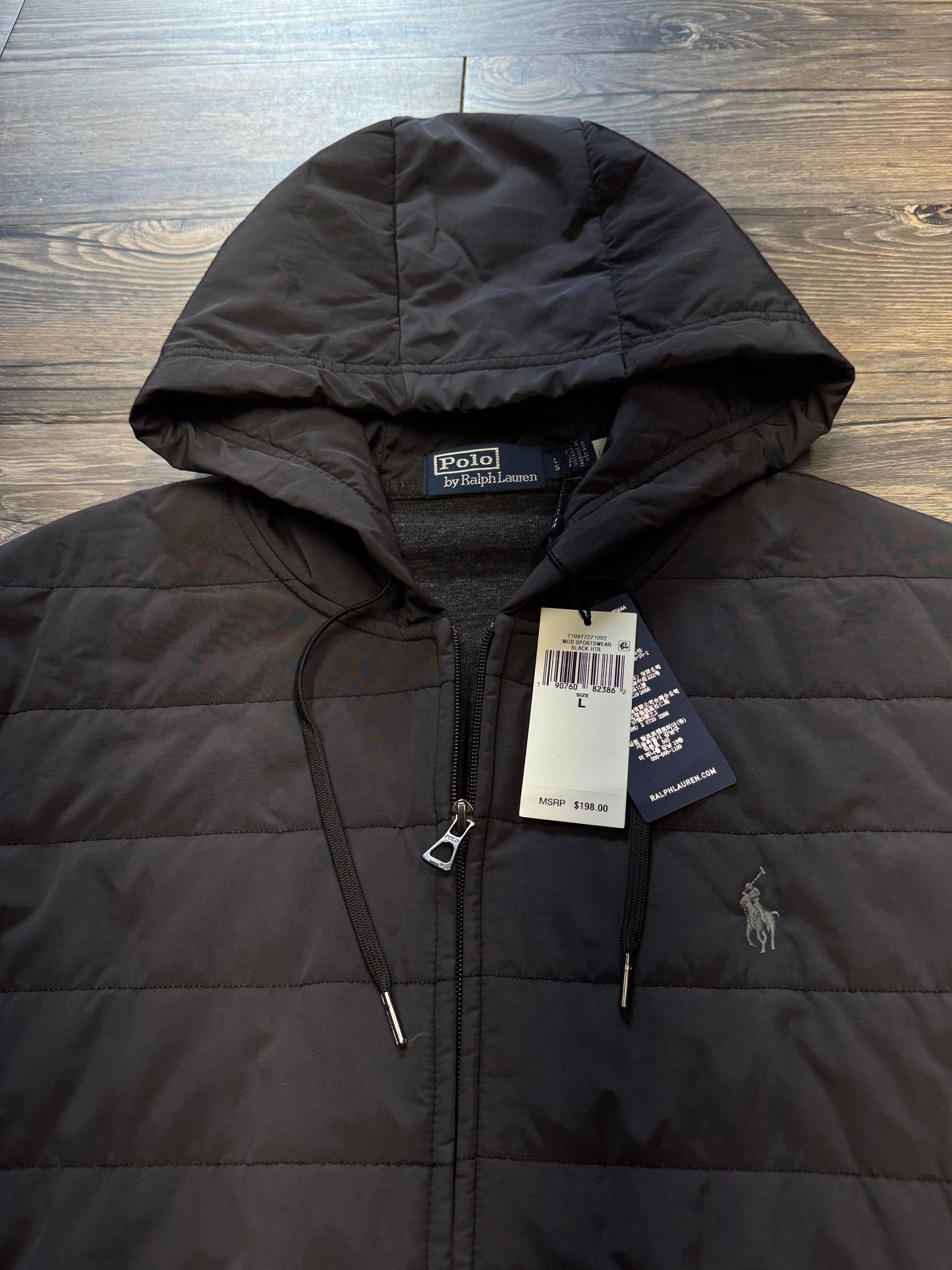 POLO RALPH LAUREN HYBRID FULL ZIP SWEATSHIRT (L)