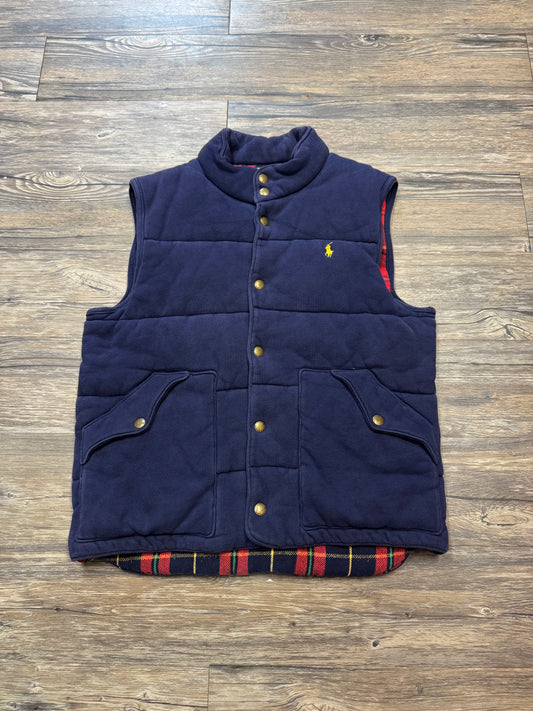 POLO RALPH LAUREN PLAID LINED PUFFER VEST (M)