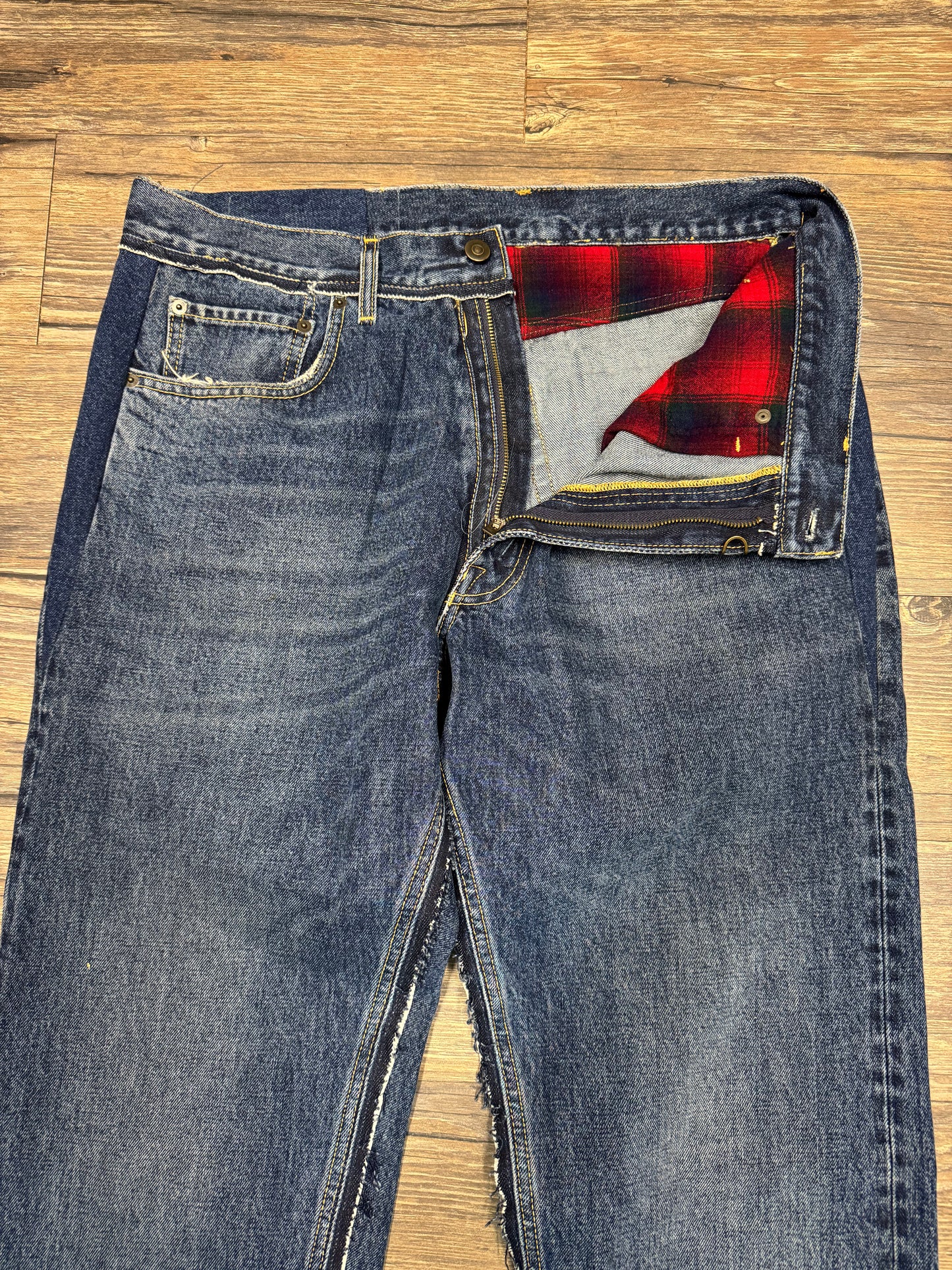 MAISON MARGIELA PENDLETON DECONSTRUCTED JEANS (29)