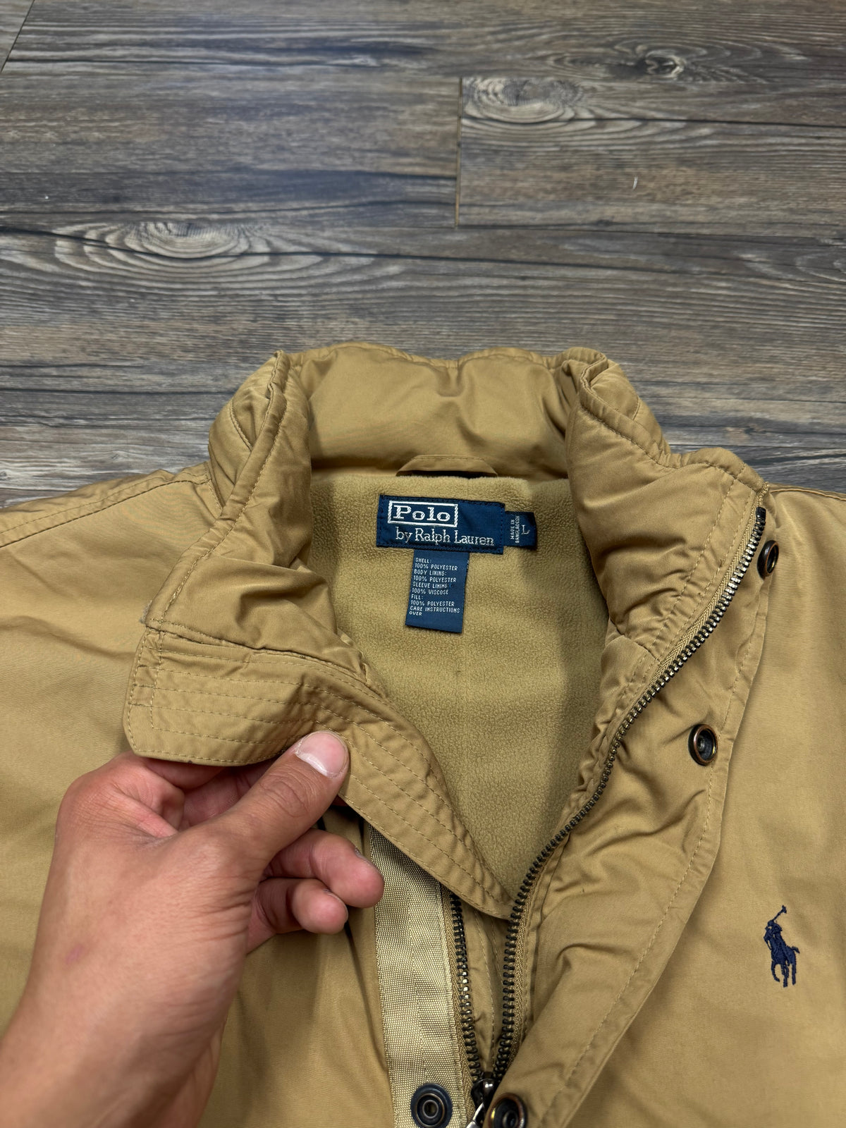 POLO RALPH LAUREN HARRINGTON POLARTEC ZIP UP JACKET (L)
