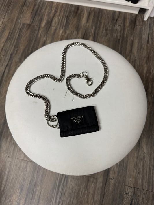 PRADA NYLON WALLET + CHAIN (OS)