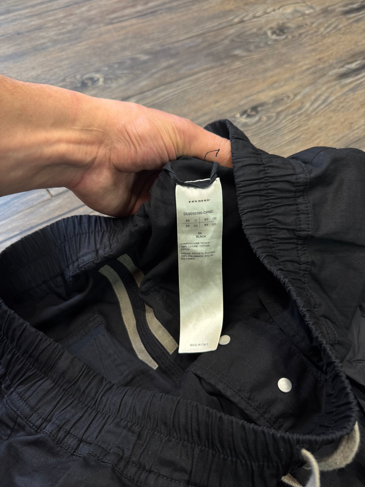 RICK OWENS CARGO DRAWSTRING PANTS (32)