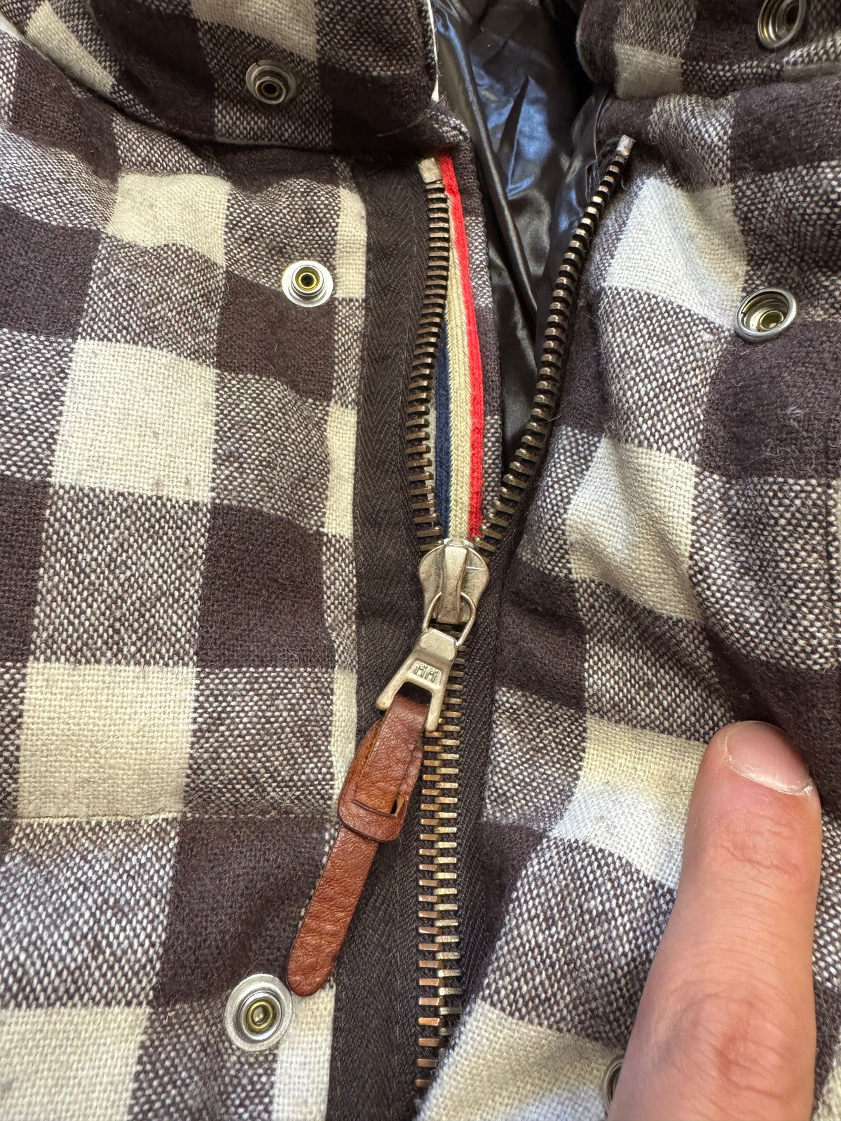MONCLER X VISVIM BOROSIRI PLAID PUFFER JACKET (M)