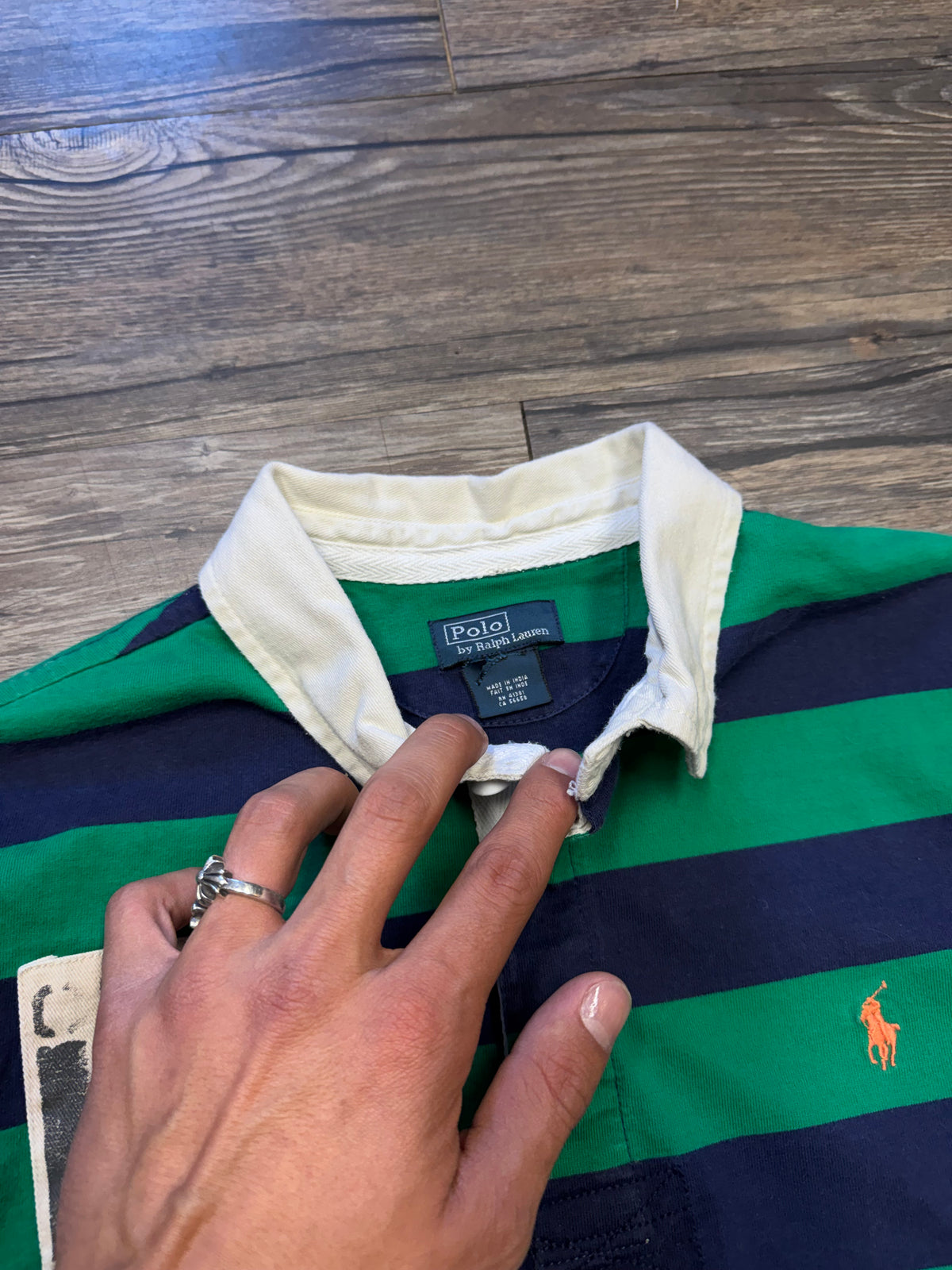 POLO RALPH LAUREN STRIPED GUIDE POLO (M)