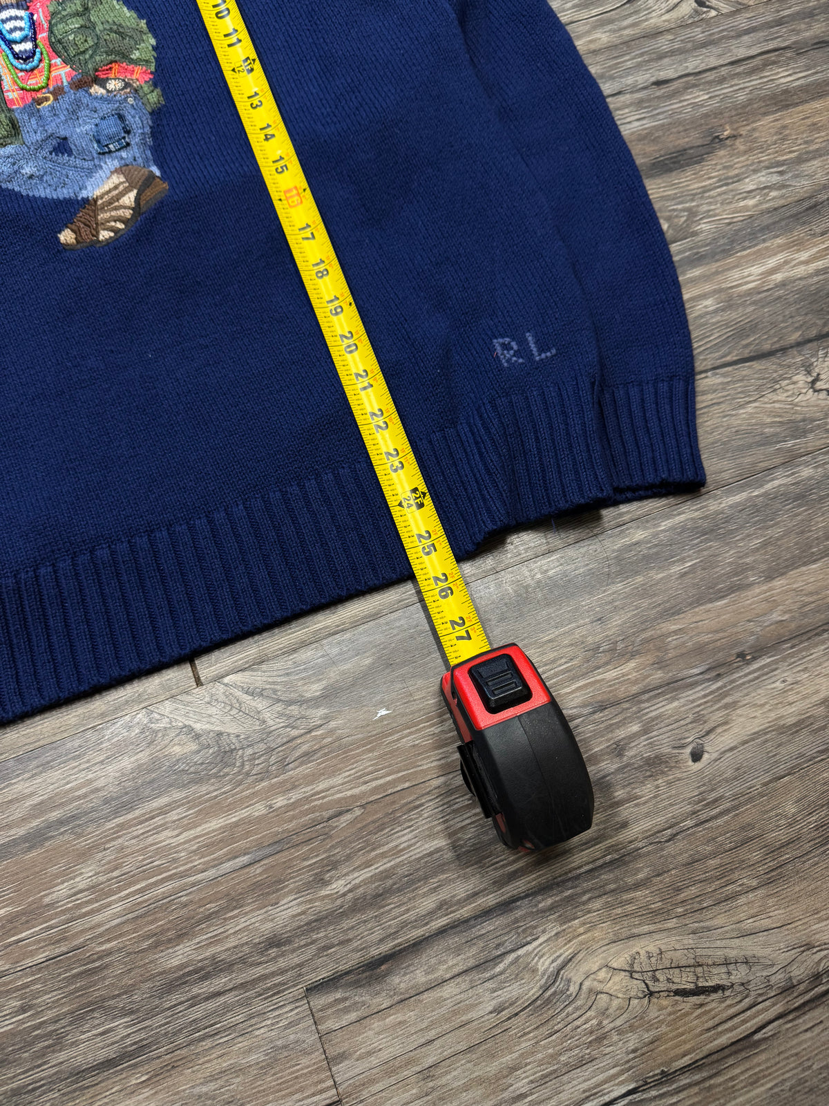 POLO RALPH LAUREN BEADED BEAR KNIT SWEATER (M)