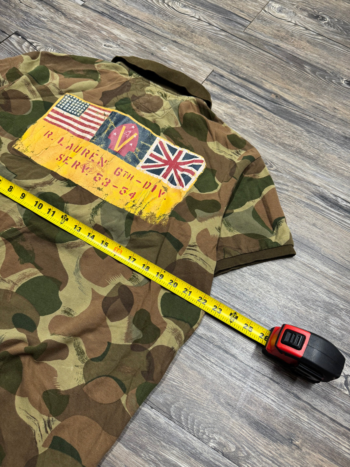POLO RALPH LAUREN 90’s DUCK CAMO FLAG POLO (XL)