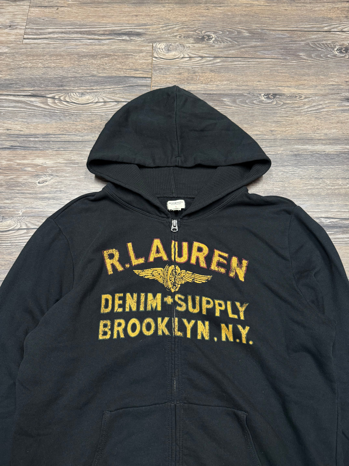 POLO RALPH LAUREN DENIM & SUPPLY ZIP-UP HOODIE (L)