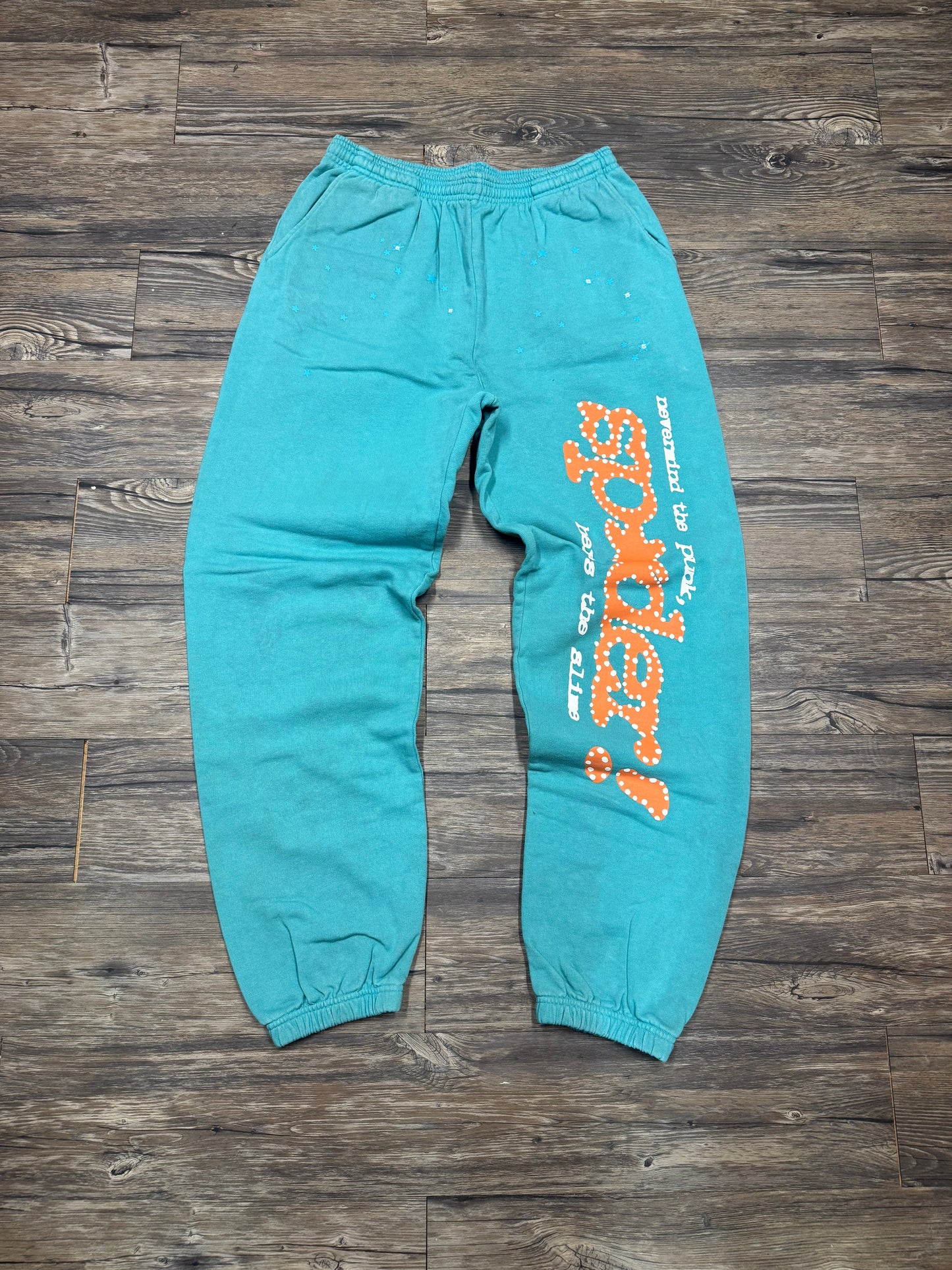 SP5DER WORLDWIDE BLUE SWEATS