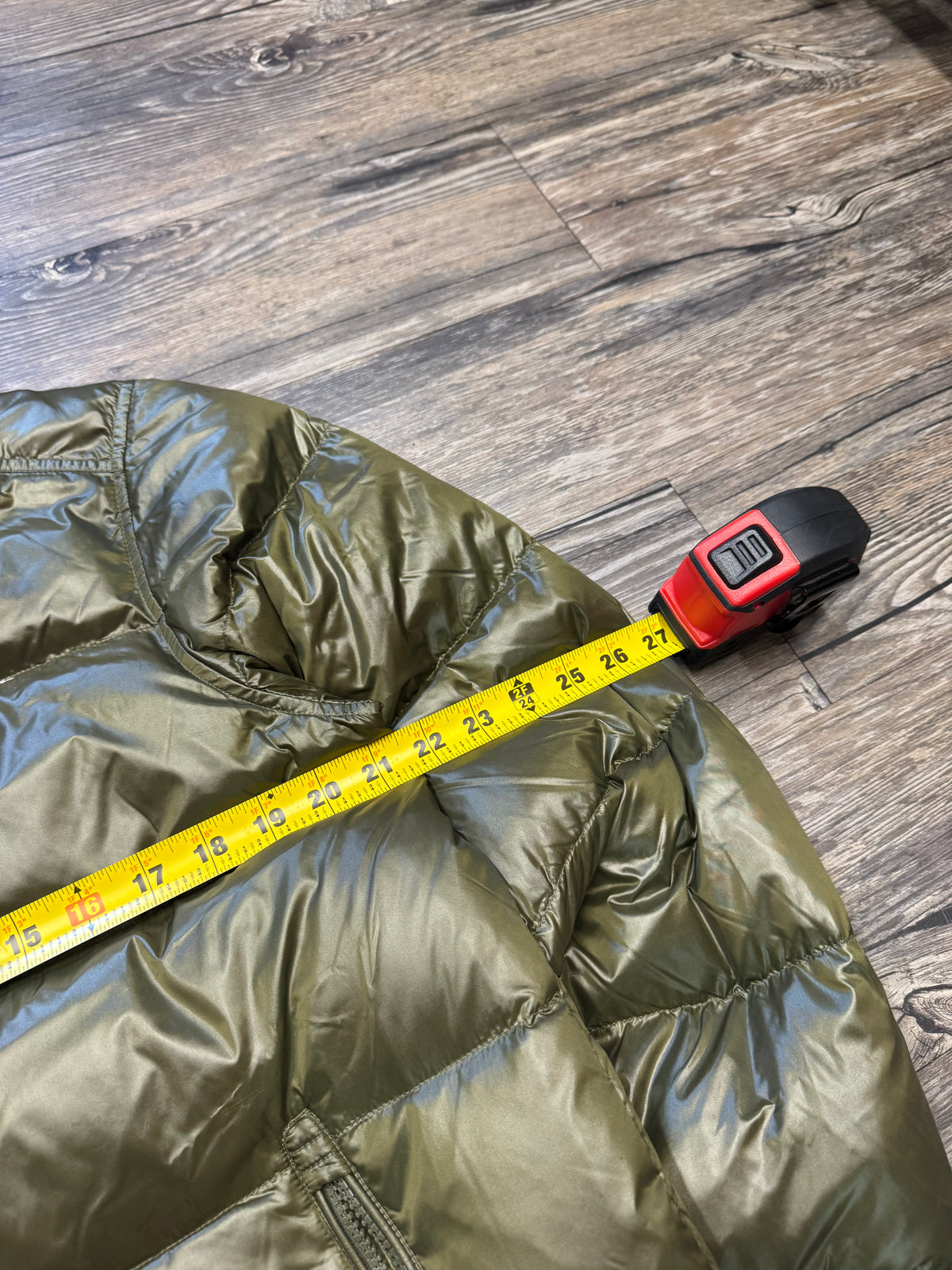 POLO RALPH LAUREN MILITARY GREEN PUFFER JACKET (M)