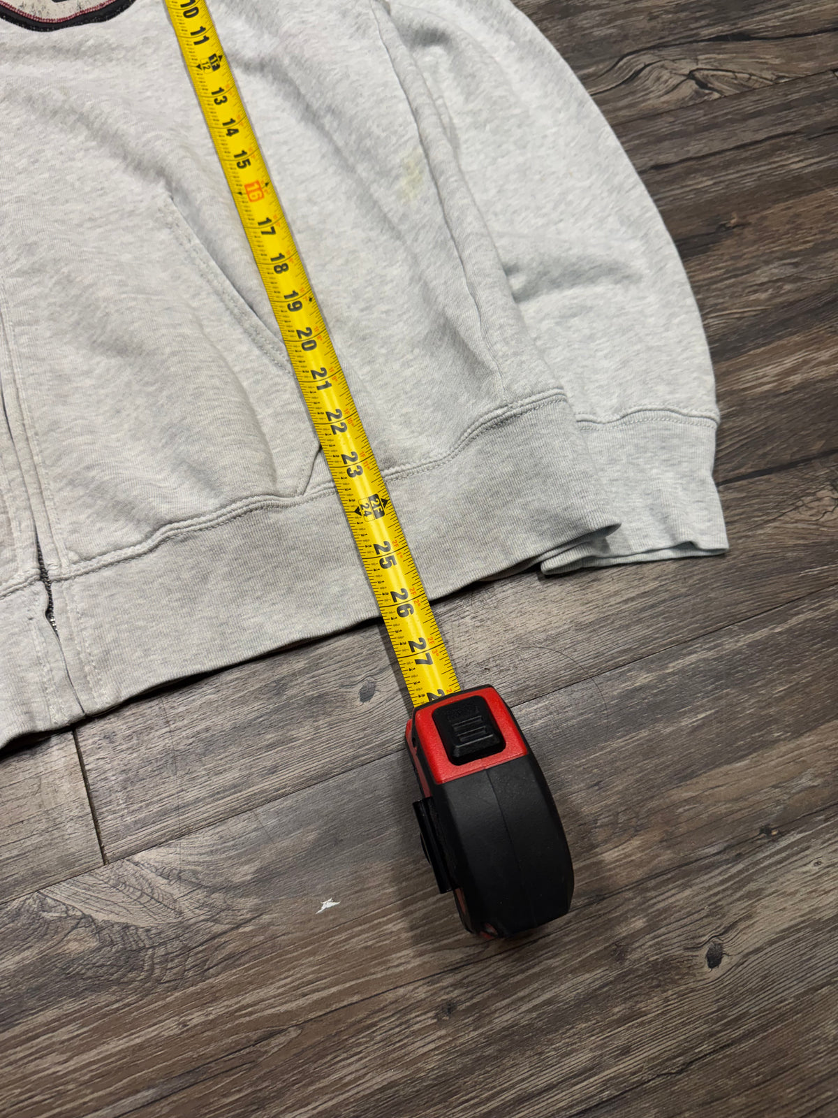 POLO RALPH LAUREN PUMA PATCH TARTAN HOODED ZIP UP SWEATSHIRT (L)