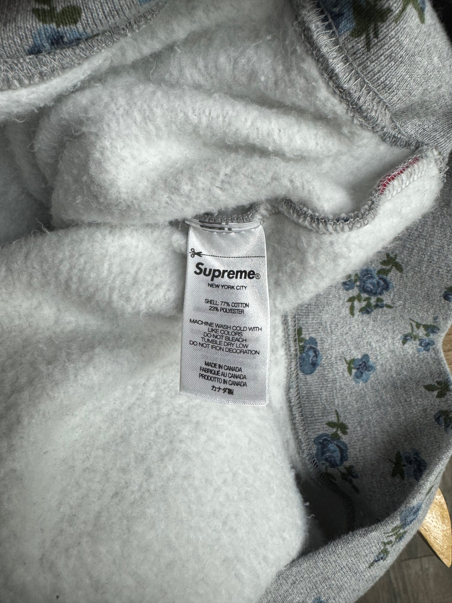 SUPREME SMALL BOX LOGO FLORAL ZIP UP (L)