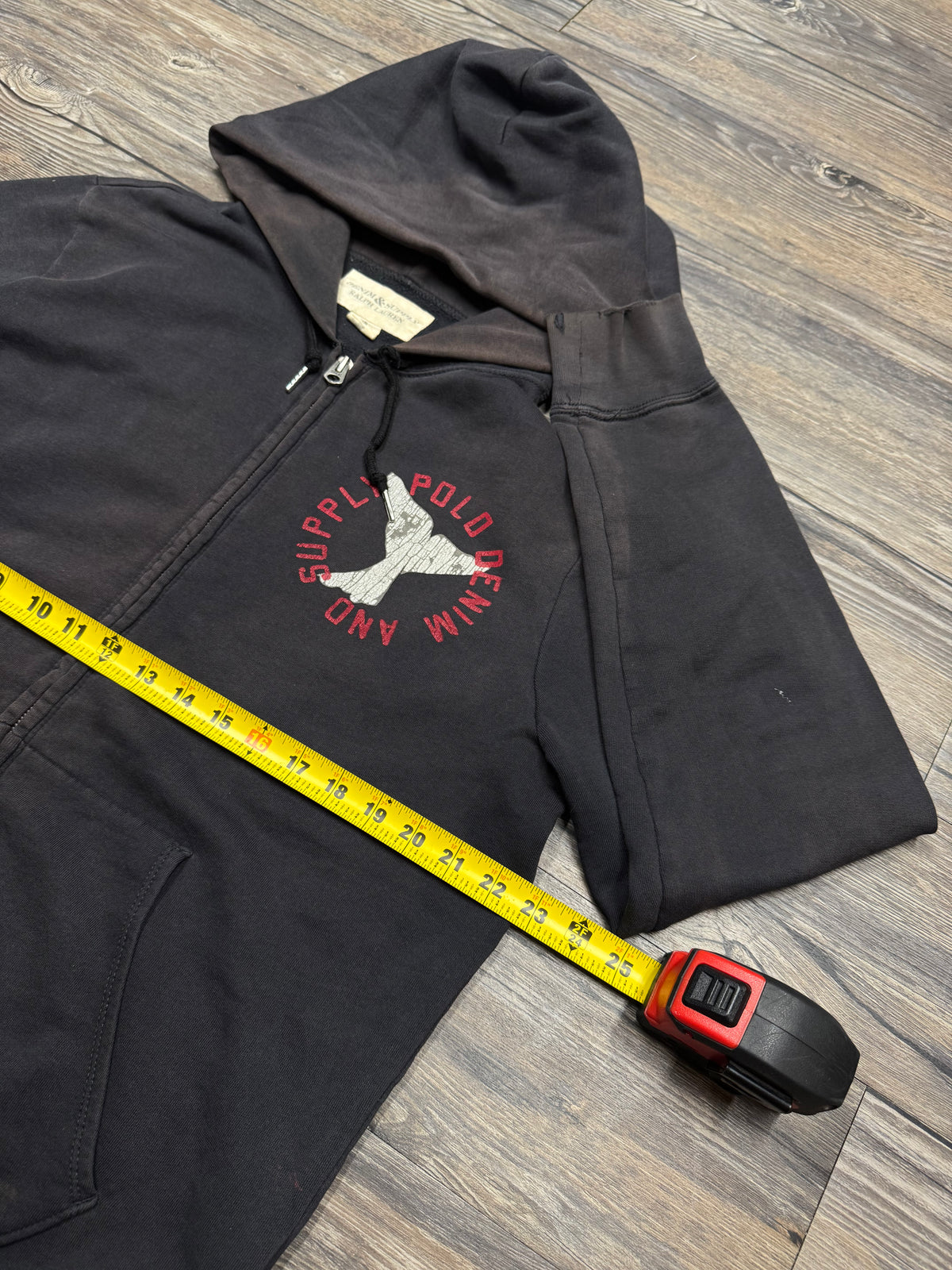 POLO RALPH LAUREN DENIM & SUPPLY ‘SAVE THE WHALES’ ZIP-UP HOODIE (L)