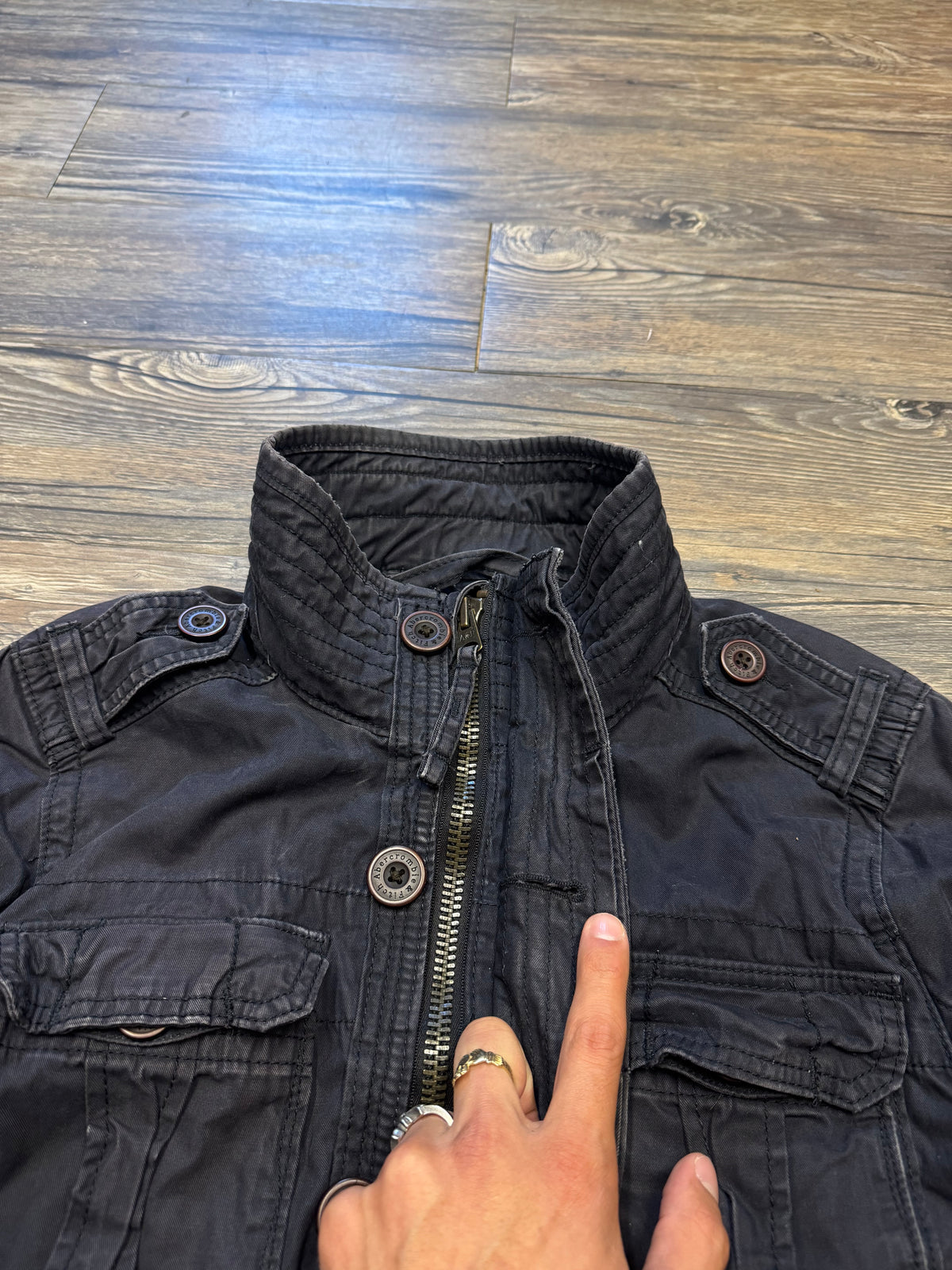 ABERCROMBIE & FITCH ADIRONDACK POCKET UTILITY JACKET (L)