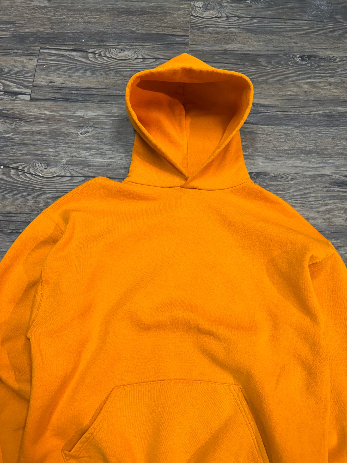 VINTAGE ORANGE BLANK RUSSELL HOODIE (L)