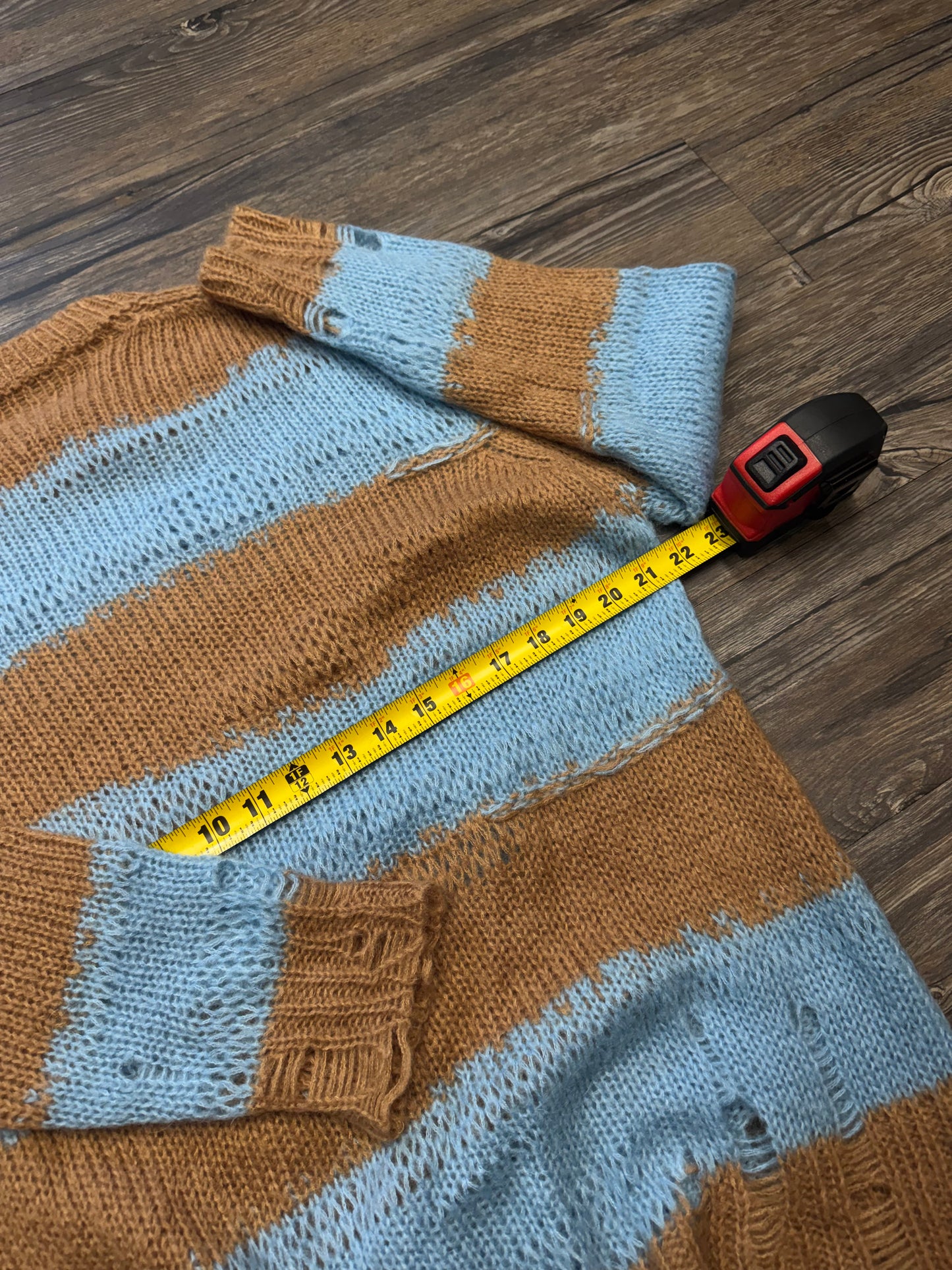 ACNE STUDIOS STRIPED MOHAIR SWEATER (XXS)