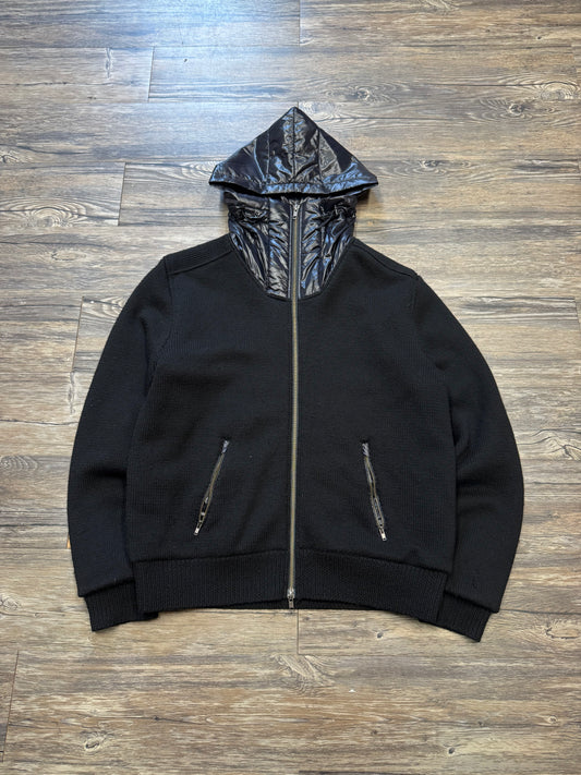 POLO RALPH LAUREN RLX WOOL HYBRID NYLON HOODED ZIP UP JACKET (M)
