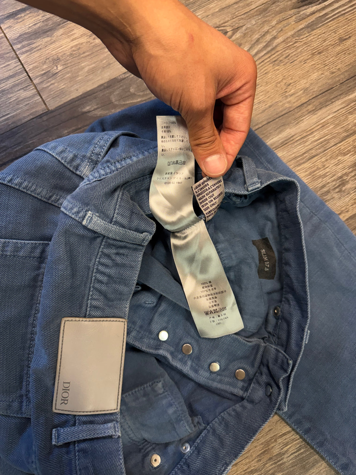 DIOR LIGHT BLUE SLIM DENIM JEANS (30)