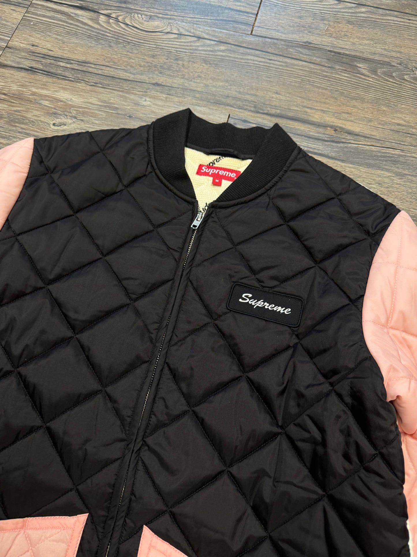 SUPREME FW16 QUILTED WAFFLE ZIP-UP JACKET (M)