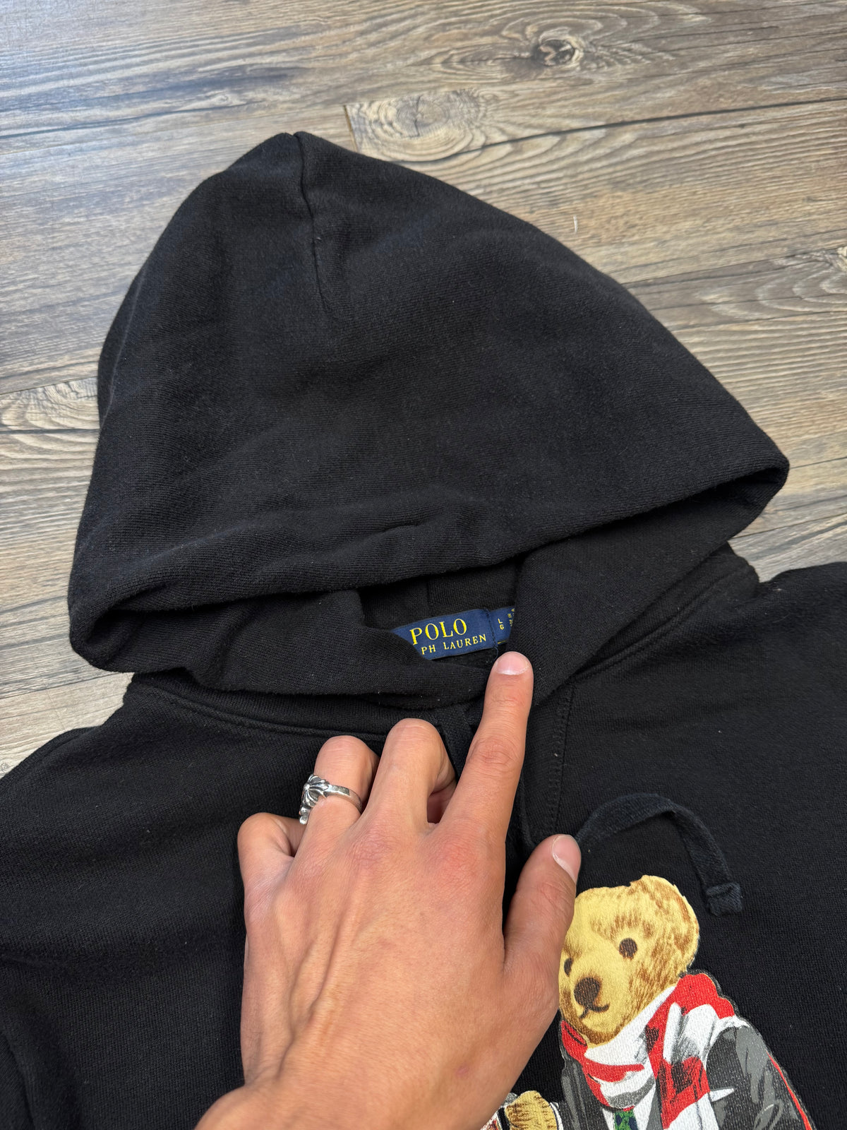 POLO RALPH LAUREN LUNAR YEAR BEAR HOODIE (L)
