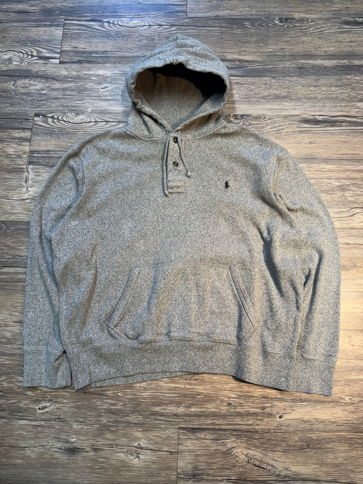 POLO RALPH LAUREN HENLEY HOODIE (XL)