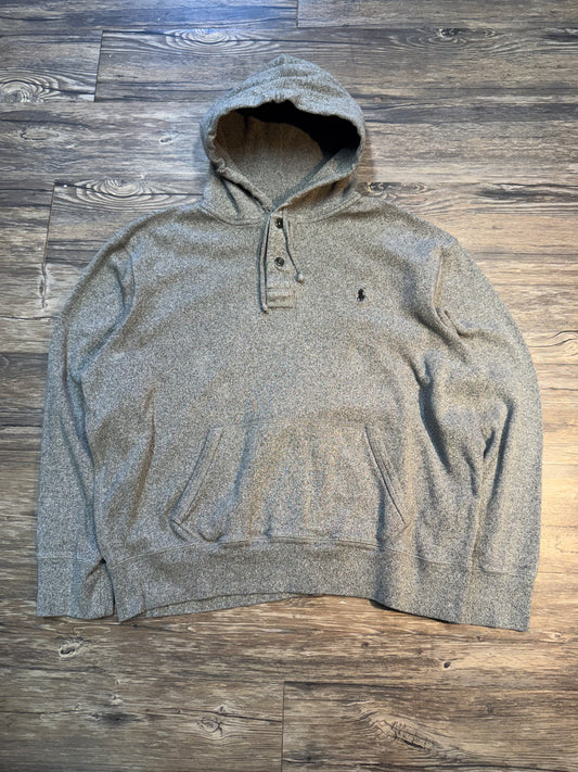 POLO RALPH LAUREN HENLEY HOODIE (XL)