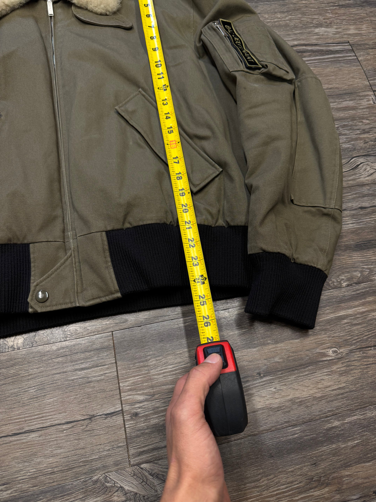 SAINT LAURENT FAUX FUR ‘BAD LIEUTENANT’ BOMBER JACKET (L)