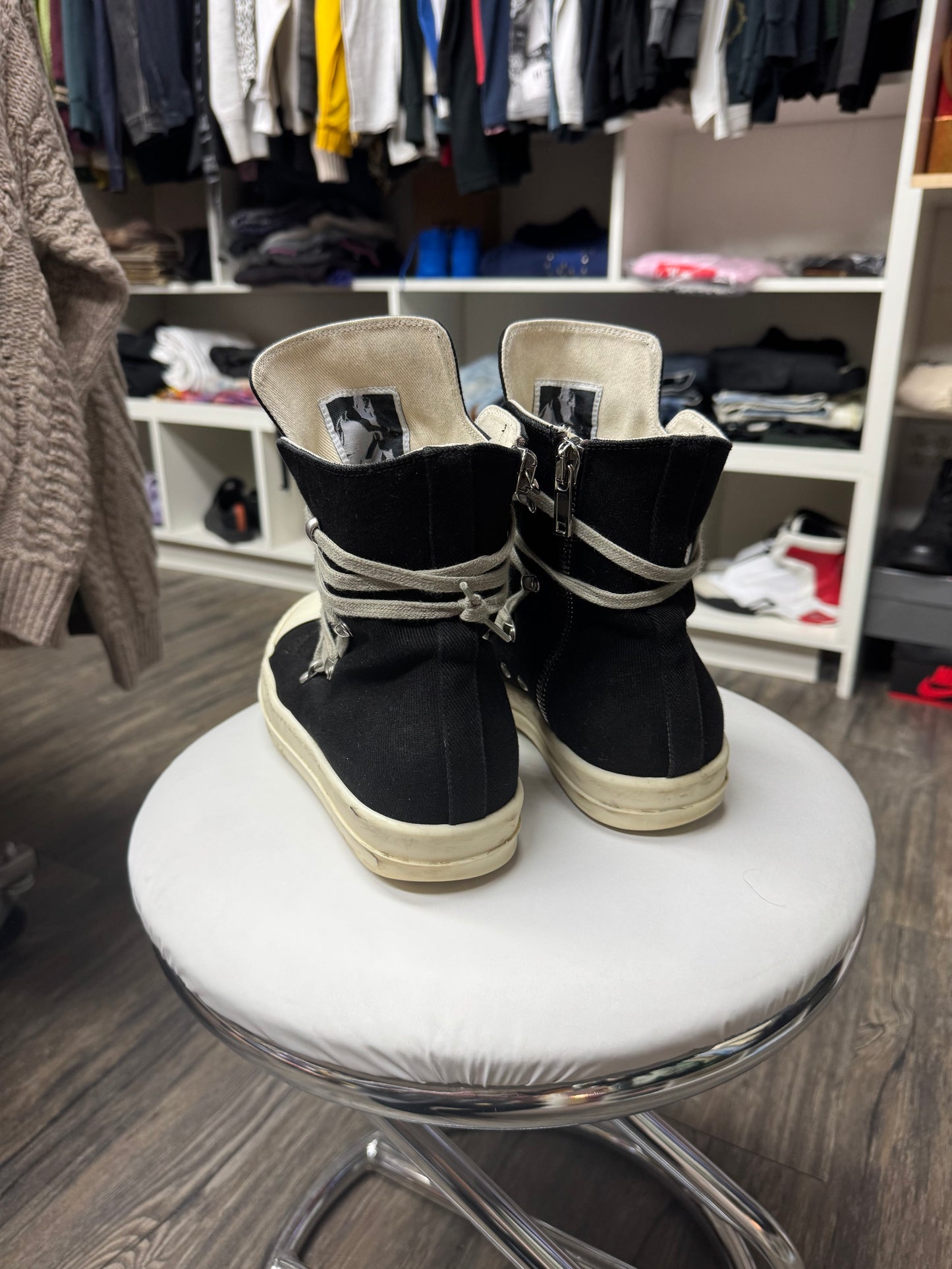 RICK OWENS DRKSHDW CANVAS HIGH TOPS (9)