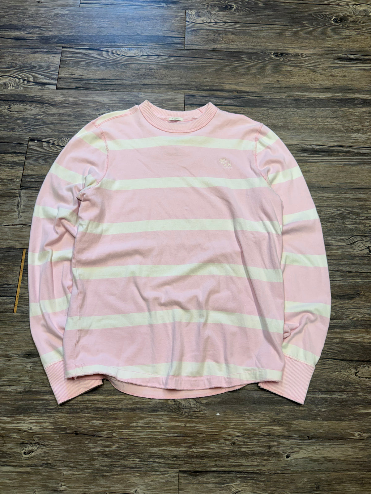 ABERCROMBIE & FITCH STRIPED LONG SLEEVE PULLOVER (XXL)