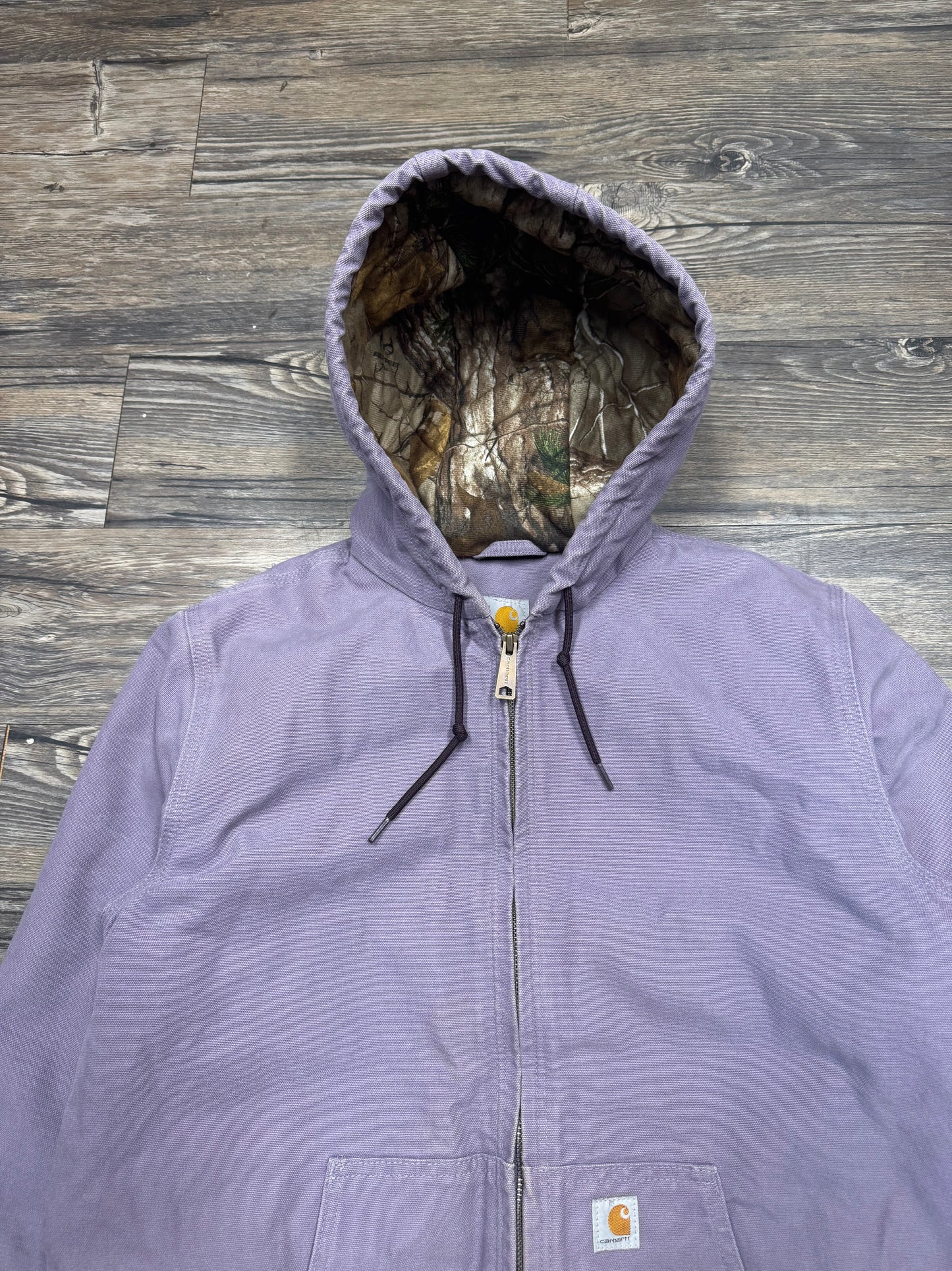 CARHARTT PURPLE CAMO HOODED JACKET (M)