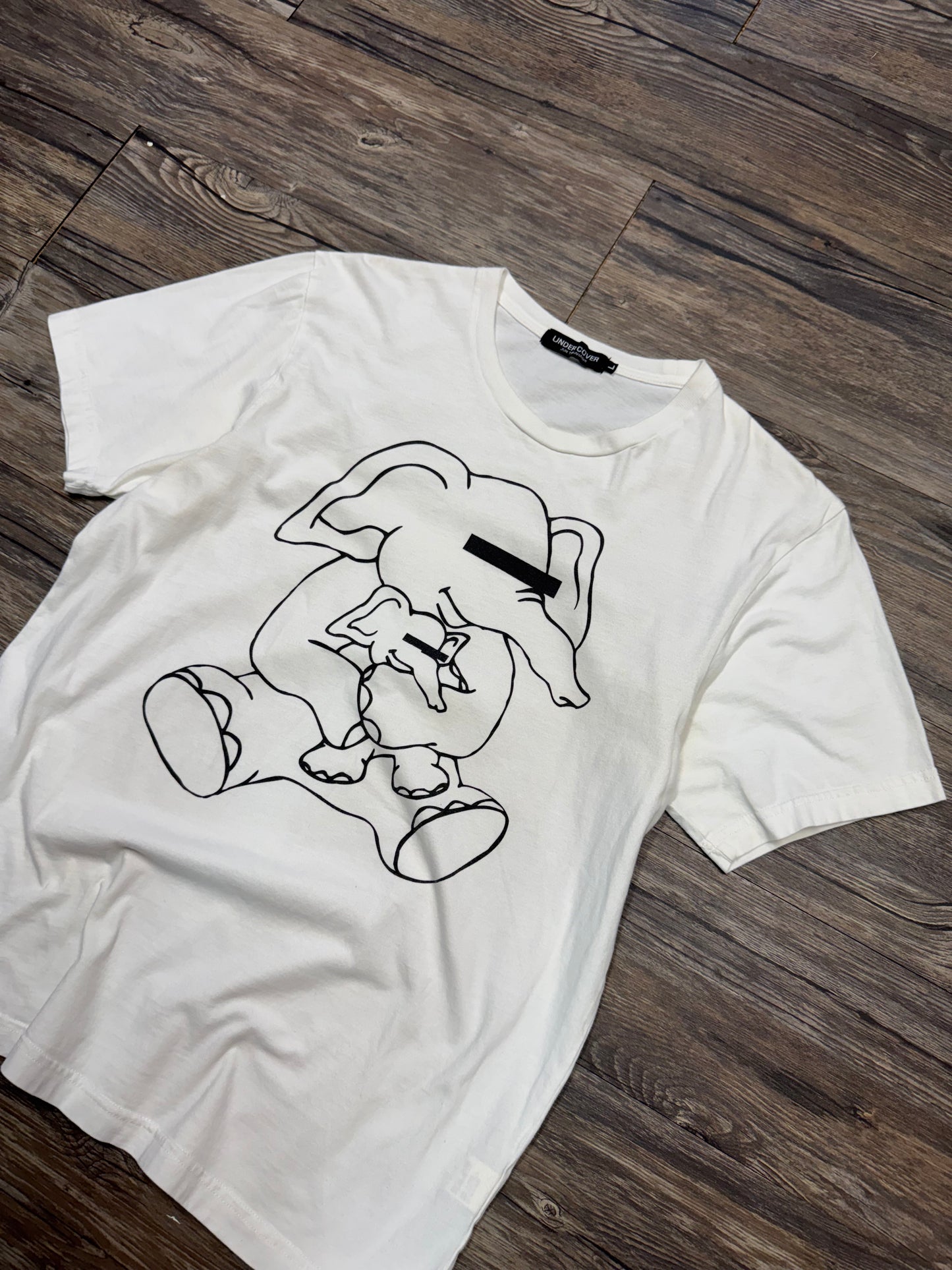 UNDERCOVER CENSORED ELEPHANTS T SHIRT (L)