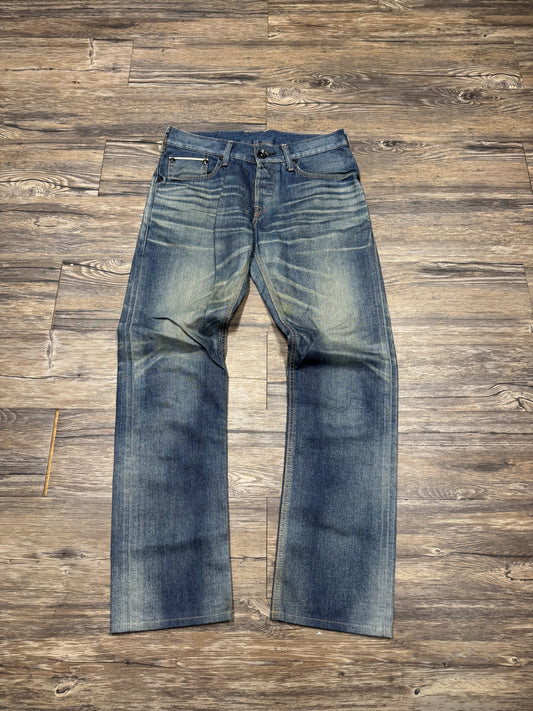 EDWINS SELVEDGE LIGHTWASH FADED JEANS (28)