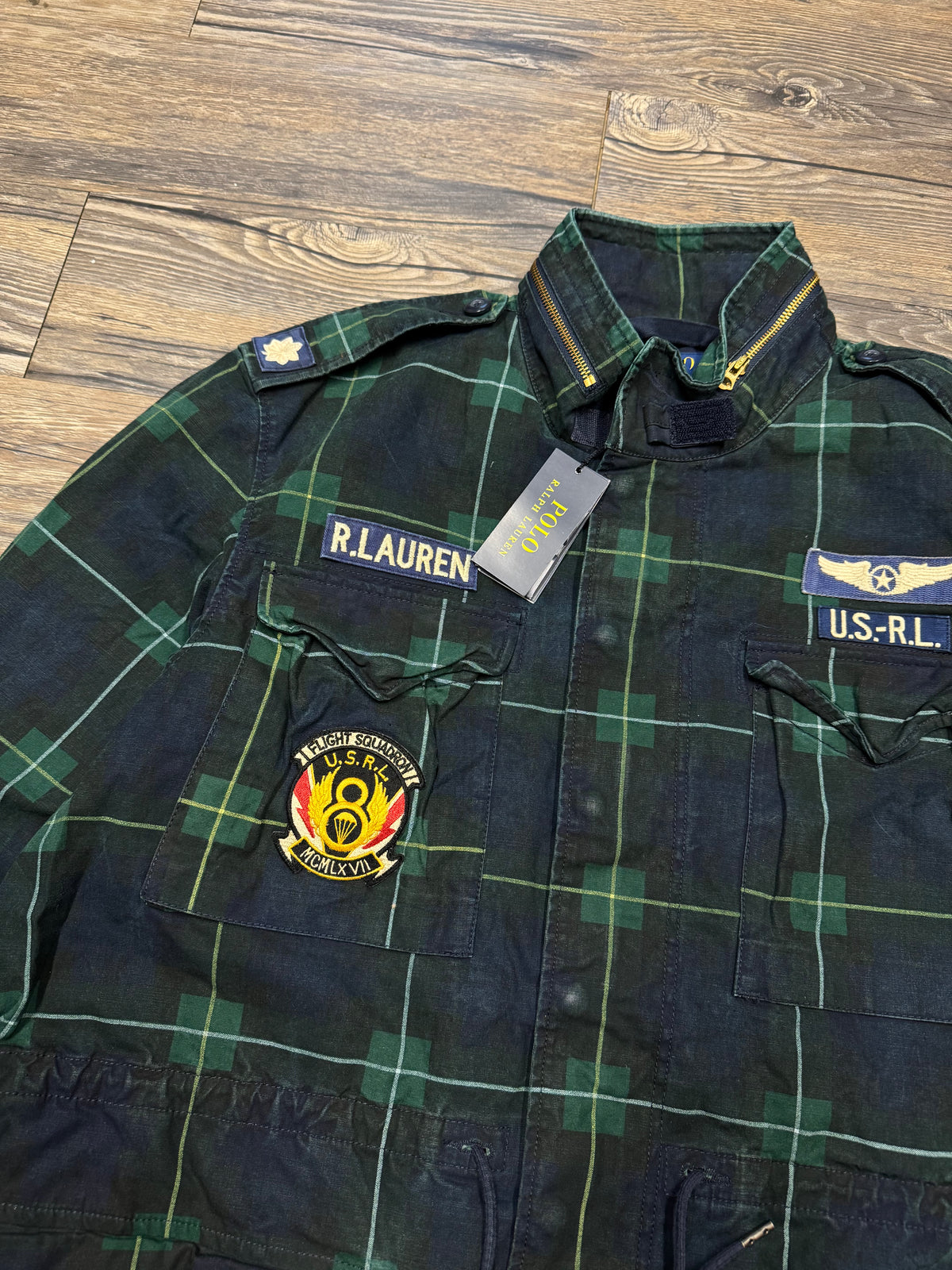 POLO RALPH LAUREN FLIGHT SQUADRON TARTAN FIELD COAT (XXL)