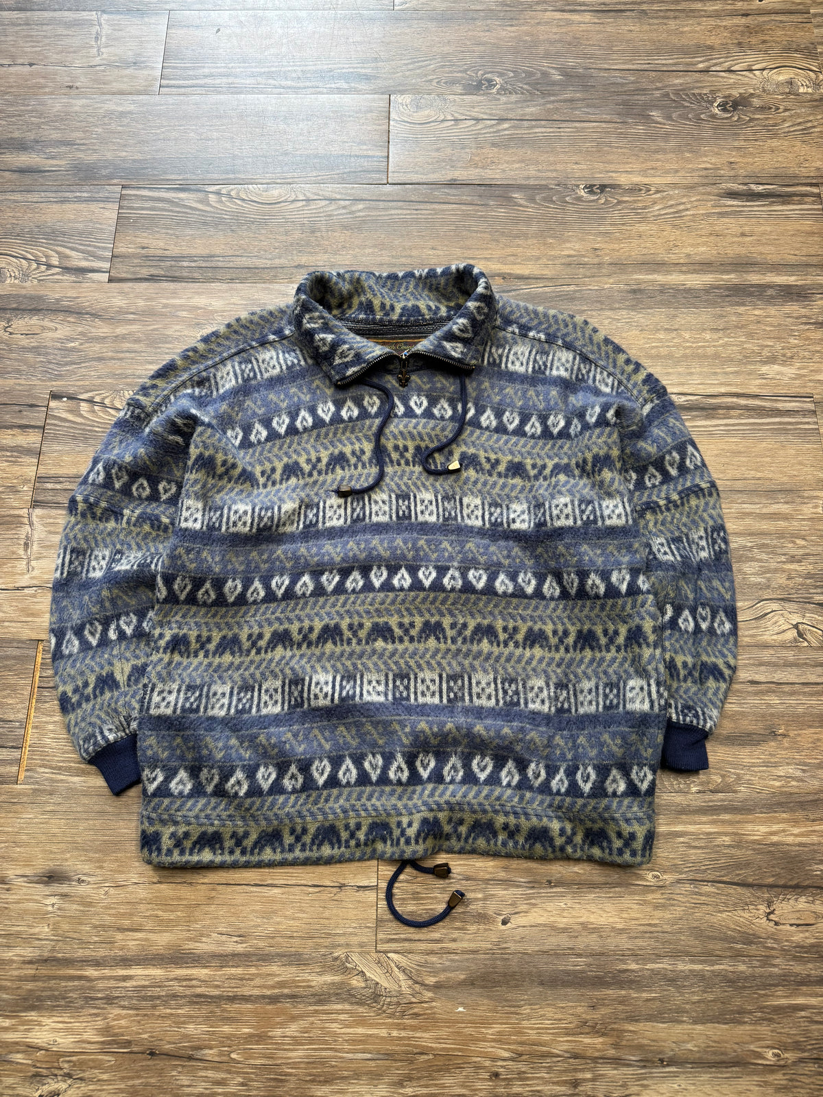 FRENCH COUNTRY EXPRESS AZTEC FLEECE QUARTER ZIP (XS)