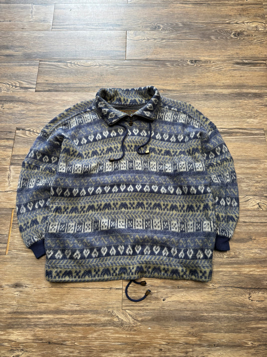 FRENCH COUNTRY EXPRESS AZTEC FLEECE QUARTER ZIP (XS)