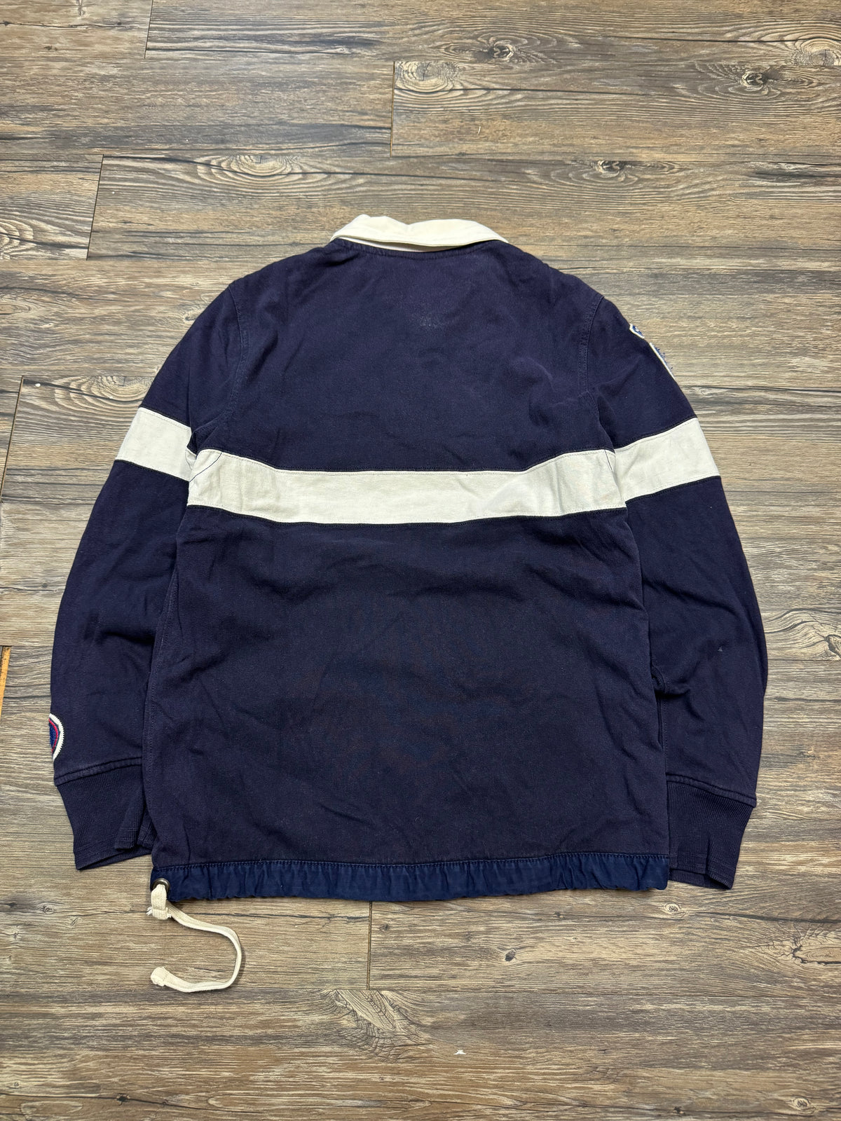 POLO RALPH LAUREN SKI PATROL WAFFLE LINED RUGBY SHIRT (S)