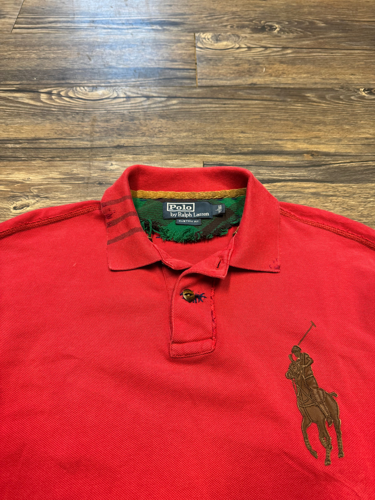 POLO RALPH LAUREN AZTEC FLAG 1/1 LONGSLEEVE POLO (L)