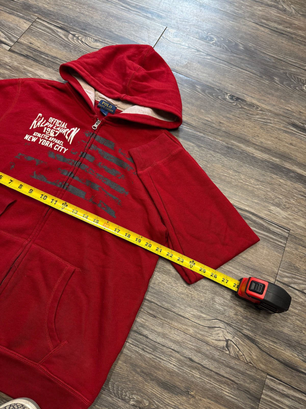 POLO RALPH LAUREN NYC AMERICAN FLAG ZIP-UP HOODIE (M)