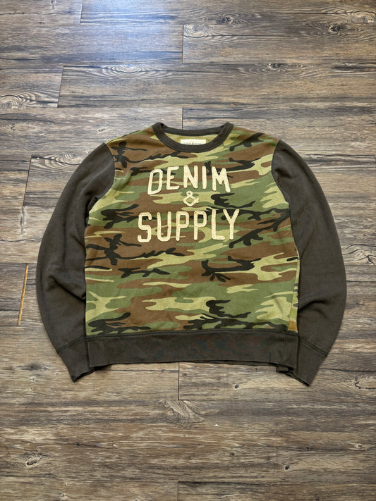 RALPH LAUREN DENIM & SUPPLY CAMO MIXED COLOR SWEATER (M)