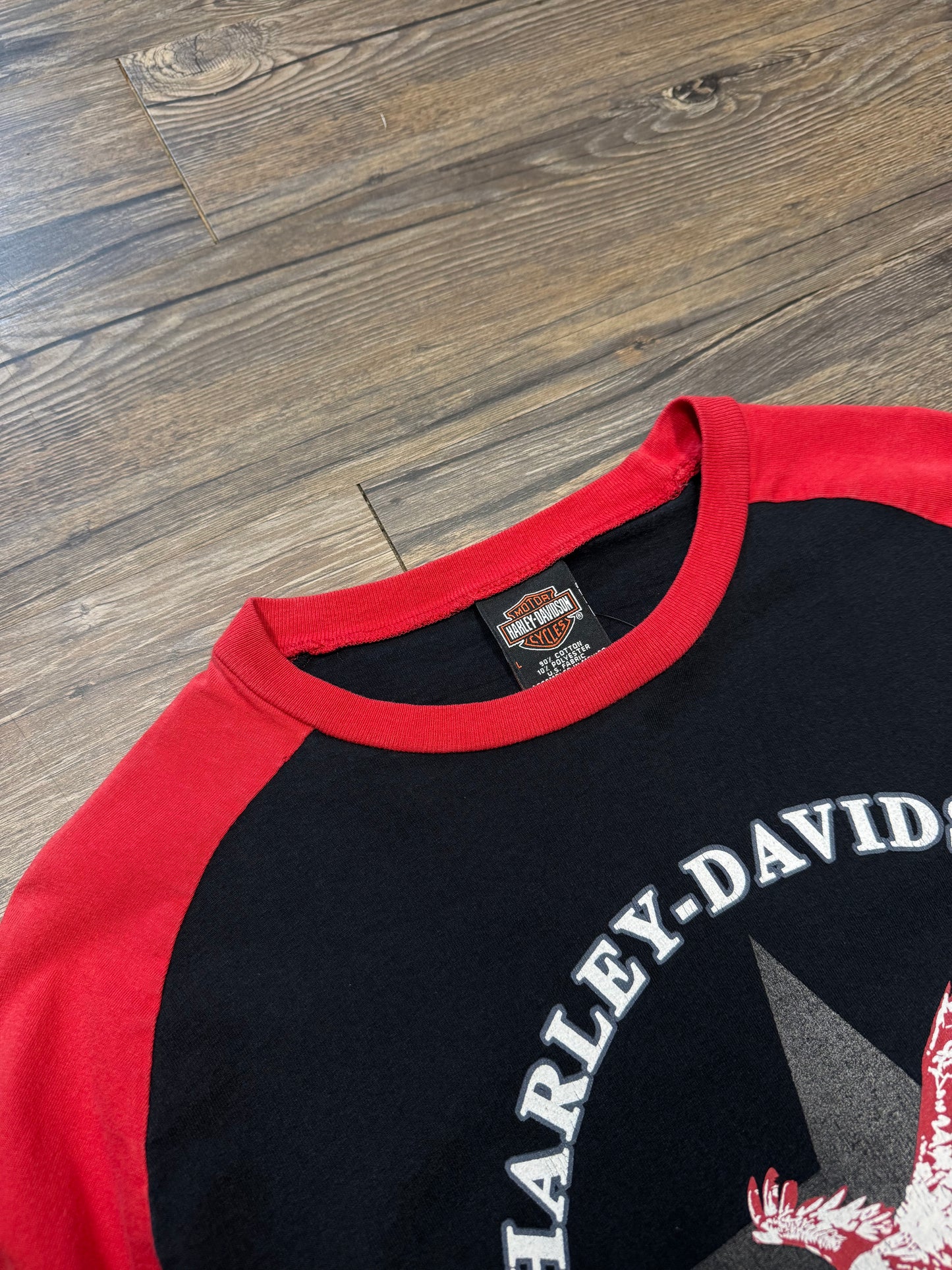 VINTAGE HARLEY DAVIDSON 2005 BASEBALL SHIRT (L)