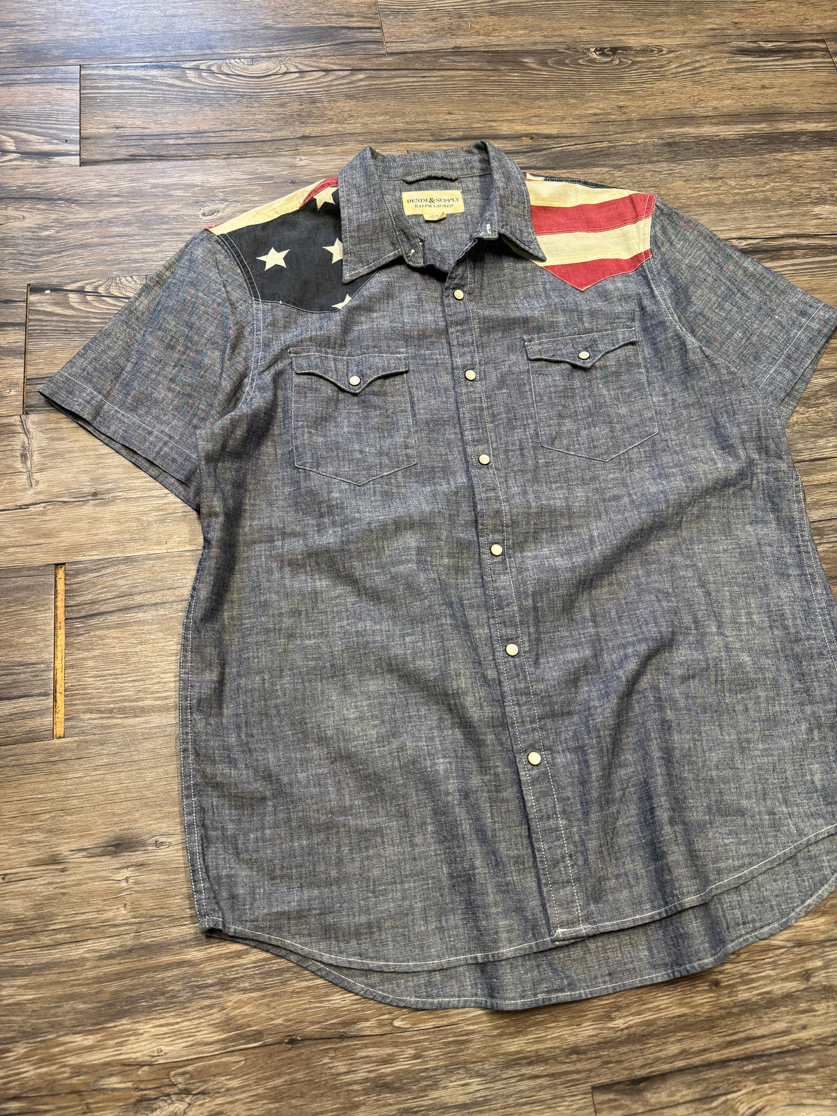 POLO RALPH LAUREN DENIM & SUPPLY AMERICAN BUTTON UP SHIRT (XL)