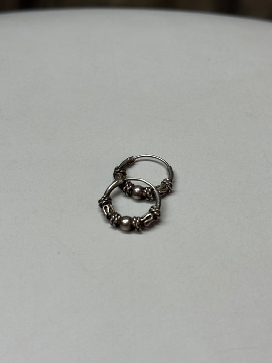STERLING SILVER HOOP EARRINGS (OS)